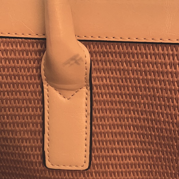 Purse Handbag Natural Ivory Tan Butterflies Summer - Picture 14 of 15